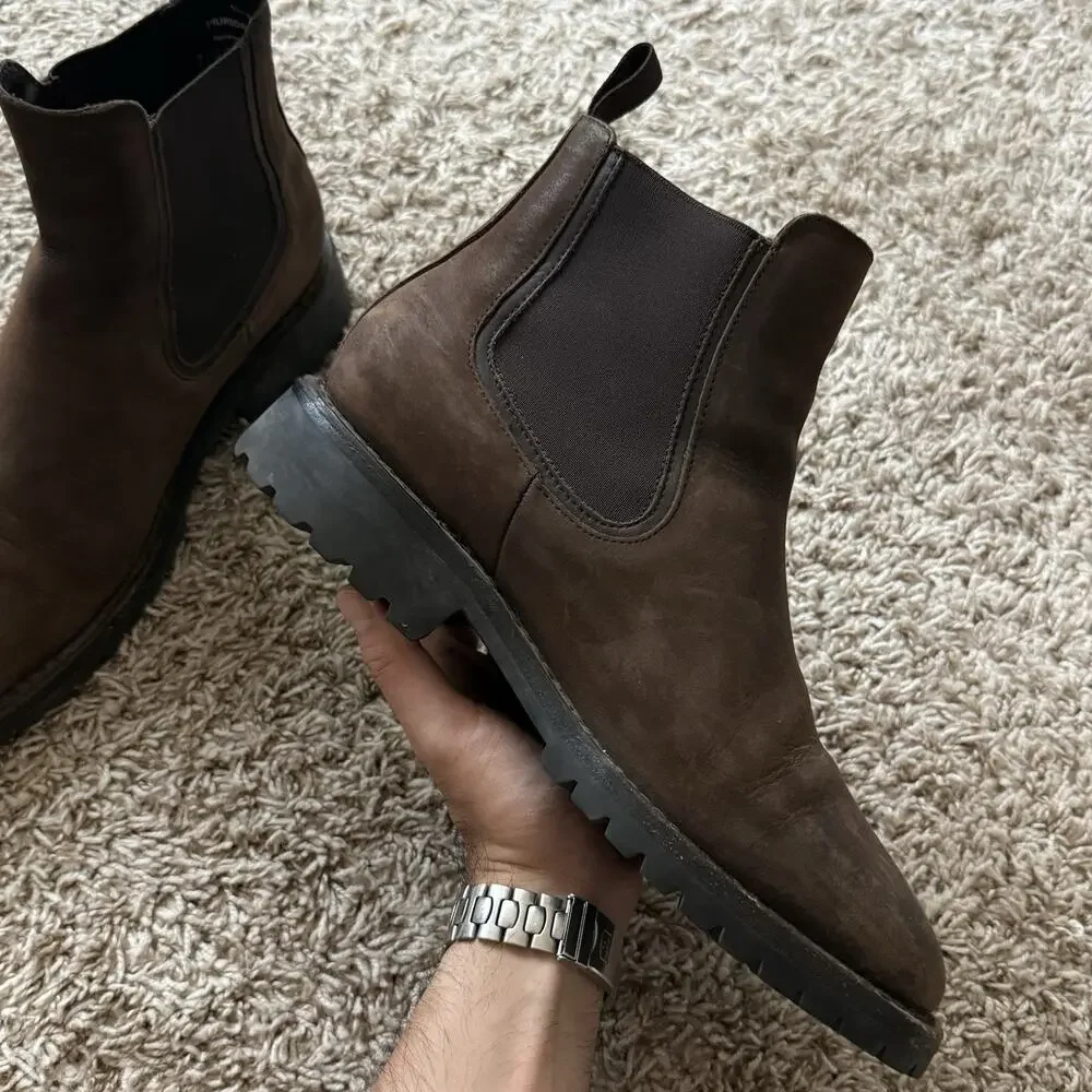 Thursday Boot Co. Brown Suede Leather Chelsea Boots Pull On Men’s Size 8.5
